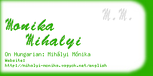 monika mihalyi business card