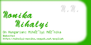 monika mihalyi business card